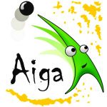 Logo de AIGA The Asian Institute of Gaming and Animation