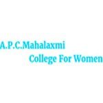 A P C Mahalaxmi College for Women logo